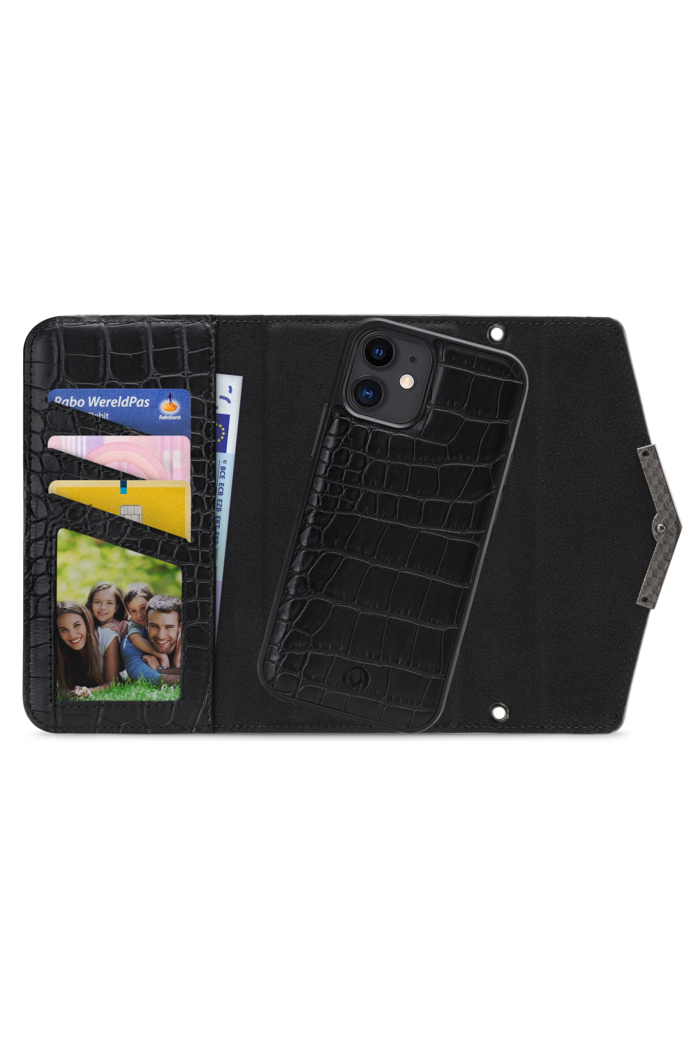 Mobilize 2In1 Elegant Magnet Clutch Apple Iphone Xr/11 Black Croco - Afbeelding 2