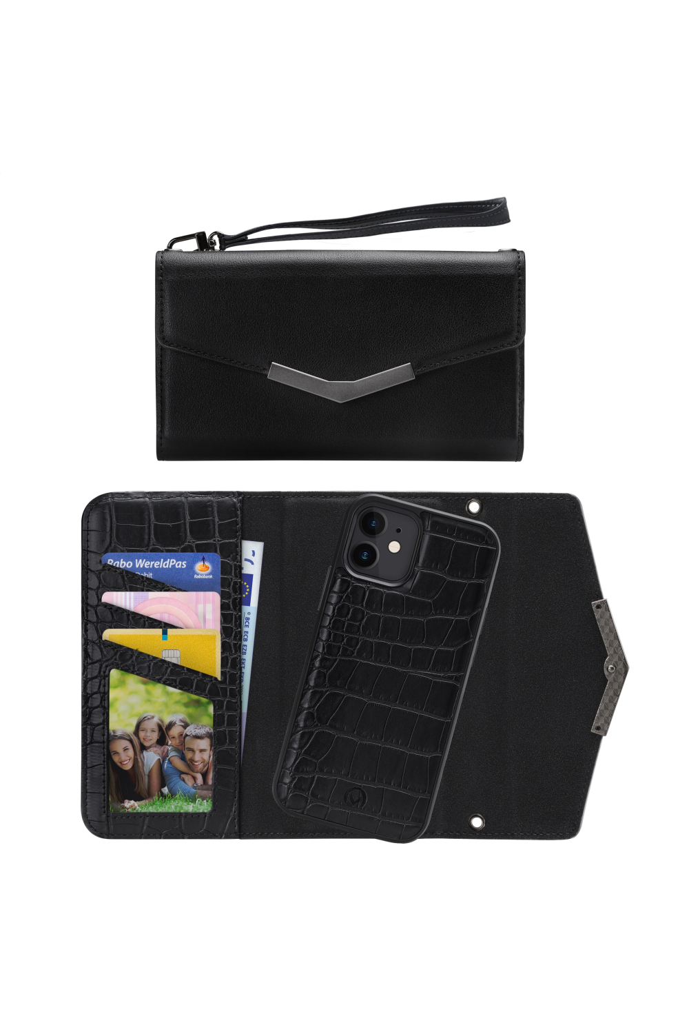 Mobilize 2In1 Elegant Magnet Clutch Apple Iphone 12 Mini Black Croco