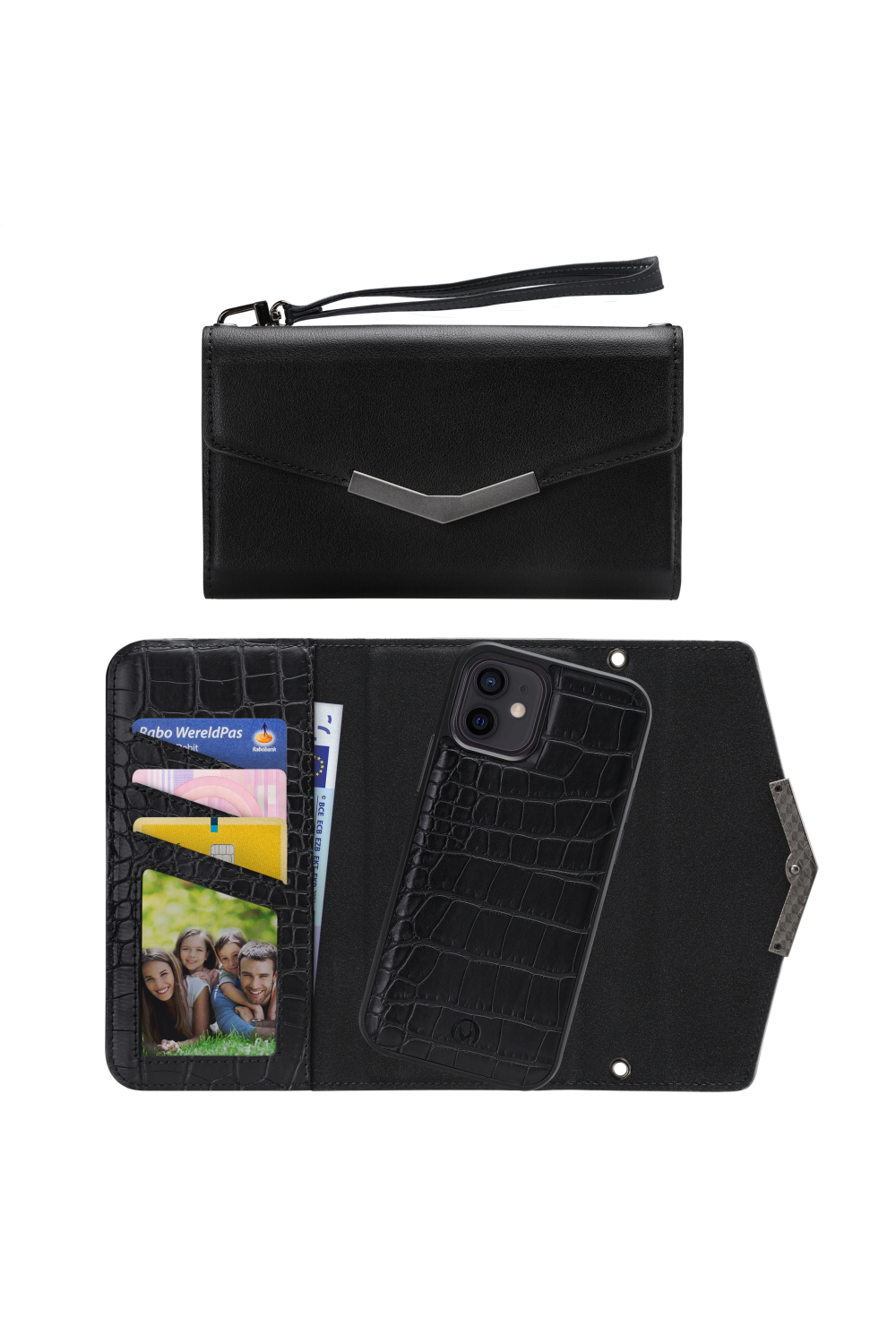 Mobilize 2In1 Elegant Magnet Clutch Apple Iphone 12/12 Pro Black Croco