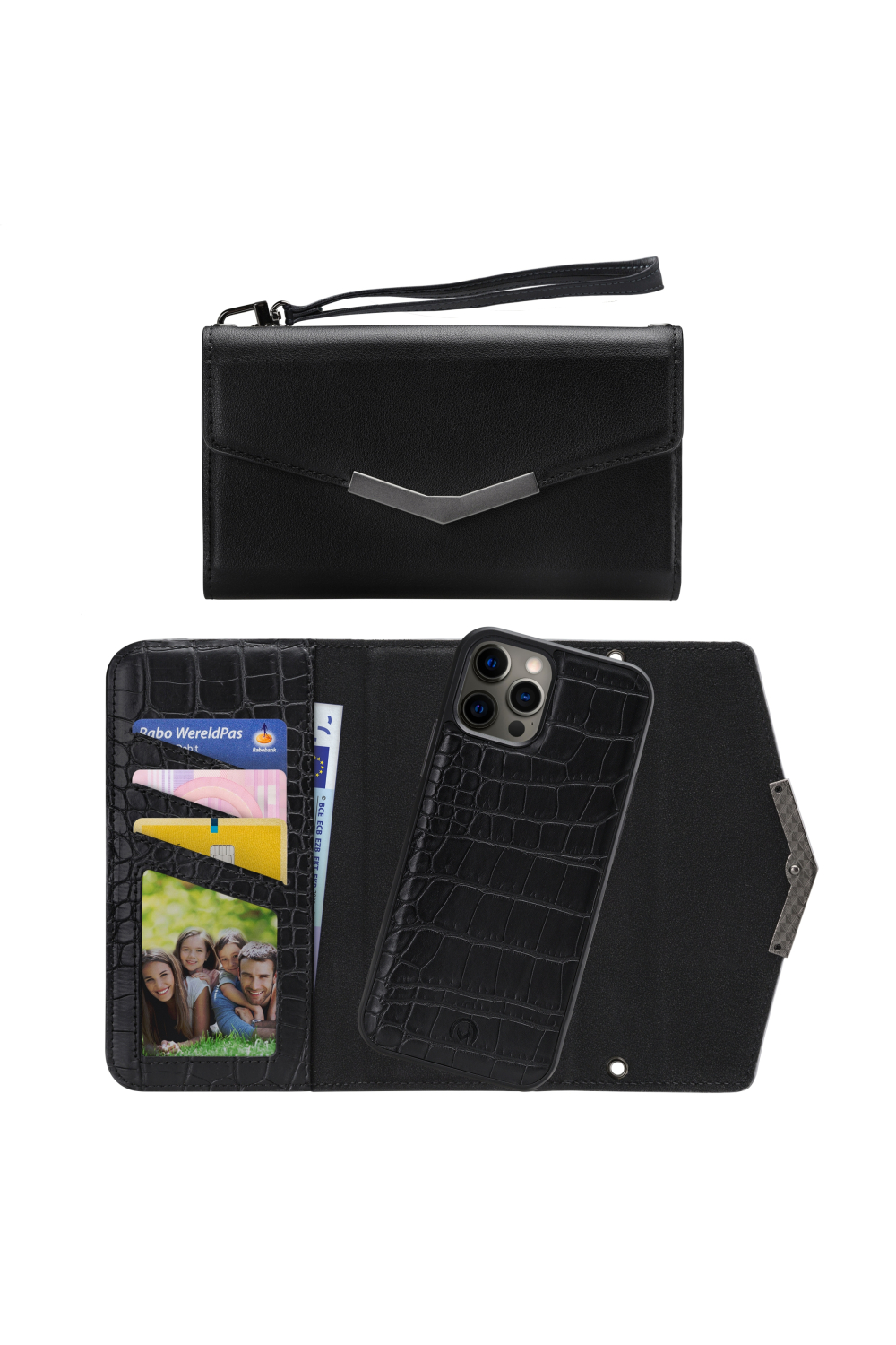 Mobilize 2In1 Elegant Magnet Clutch Apple Iphone 12 Pro Max Black Croco