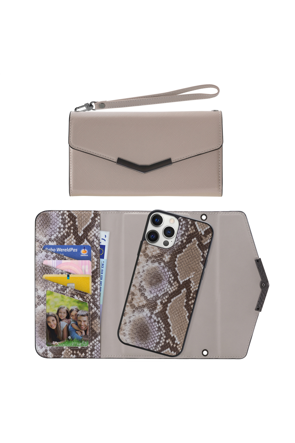 Mobilize 2In1 Elegant Magnet Clutch Apple Iphone 12 Pro Max Beige Snake