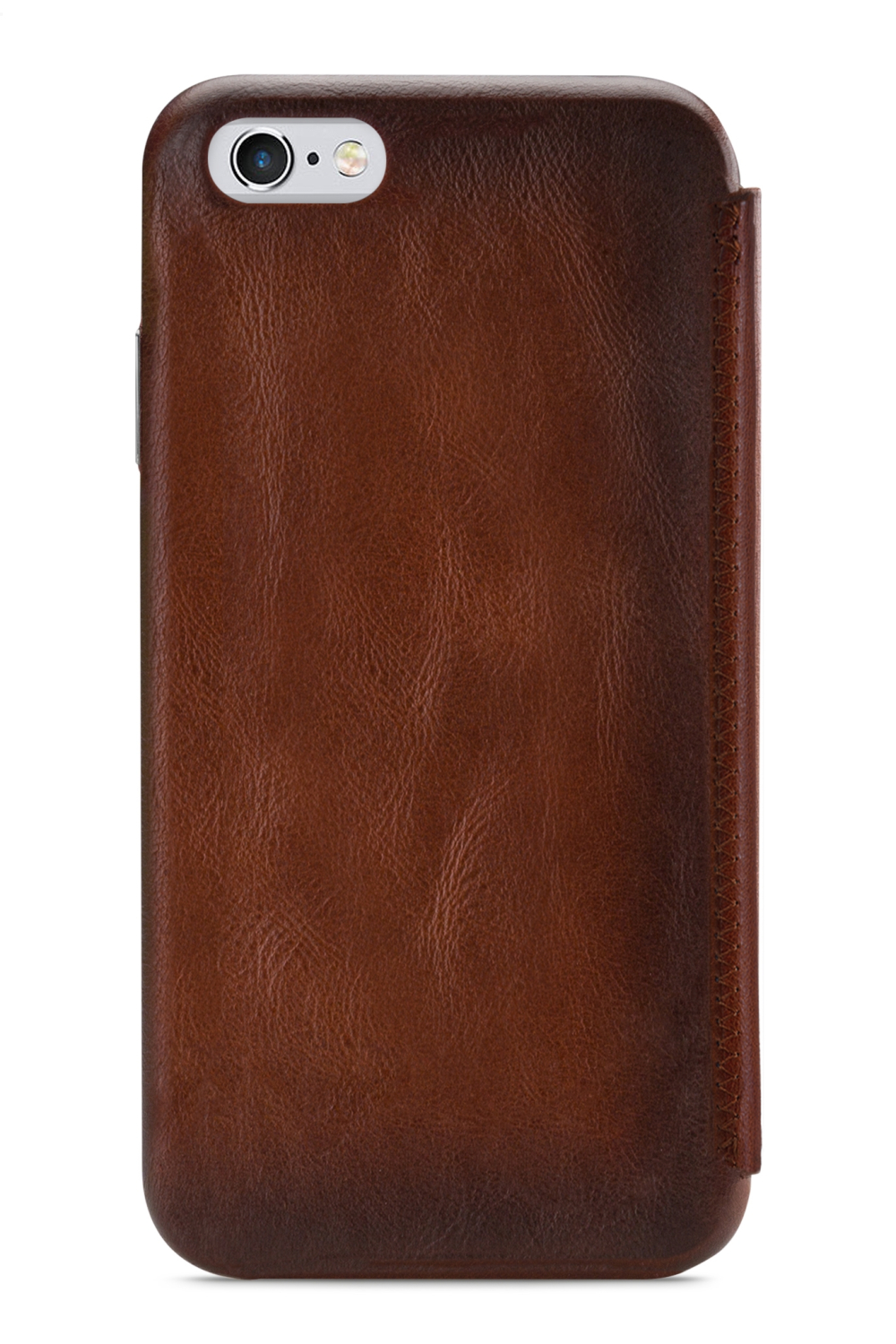 Senza Desire Skinny Leather Booklet Apple Iphone 6/6S Burned Cognac - Afbeelding 2