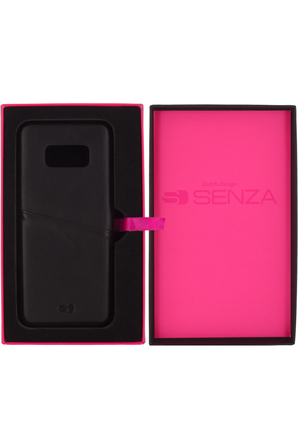 Senza Pure Leather Cover With Card Slot Samsung Galaxy S8 Deep Black - Afbeelding 4