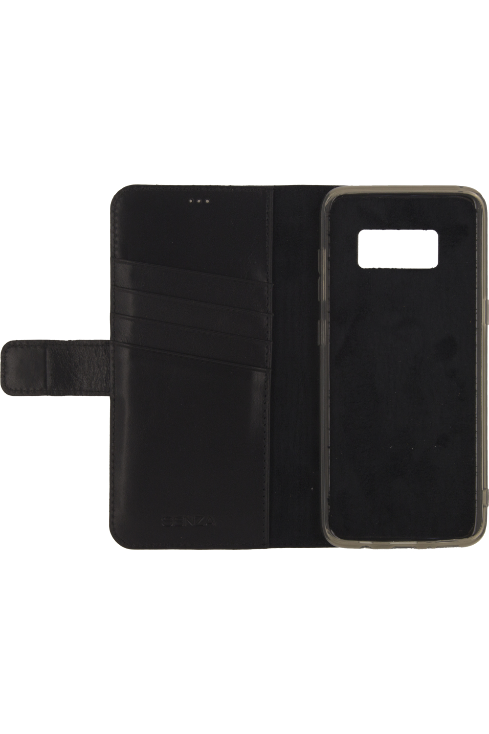 Senza Pure Leather Wallet Samsung Galaxy S8+ Deep Black - Afbeelding 2