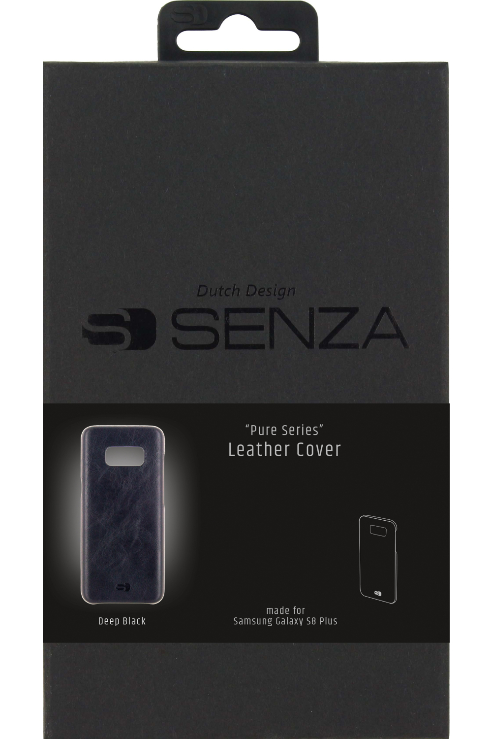 Senza Pure Leather Cover Samsung Galaxy S8+ Deep Black - Afbeelding 3