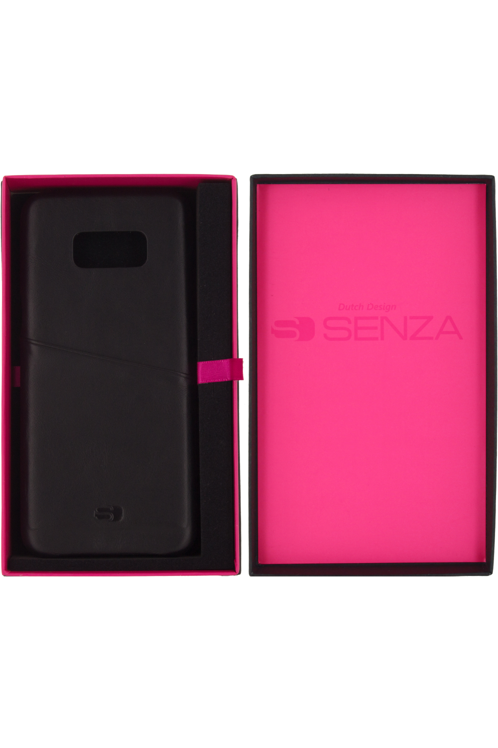 Senza Pure Leather Cover With Card Slot Samsung Galaxy S8+ Deep Black - Afbeelding 4