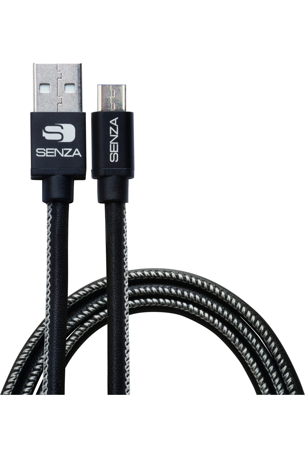 Senza Premium Leather Charge/Sync Cable Micro Usb 1.5M. 12W Black