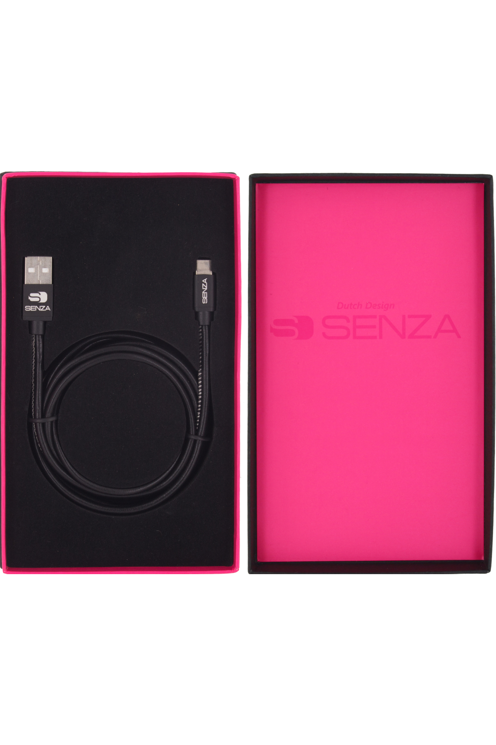 Senza Premium Leather Charge/Sync Cable Usb-C 1.5M. 15W Black - Afbeelding 5