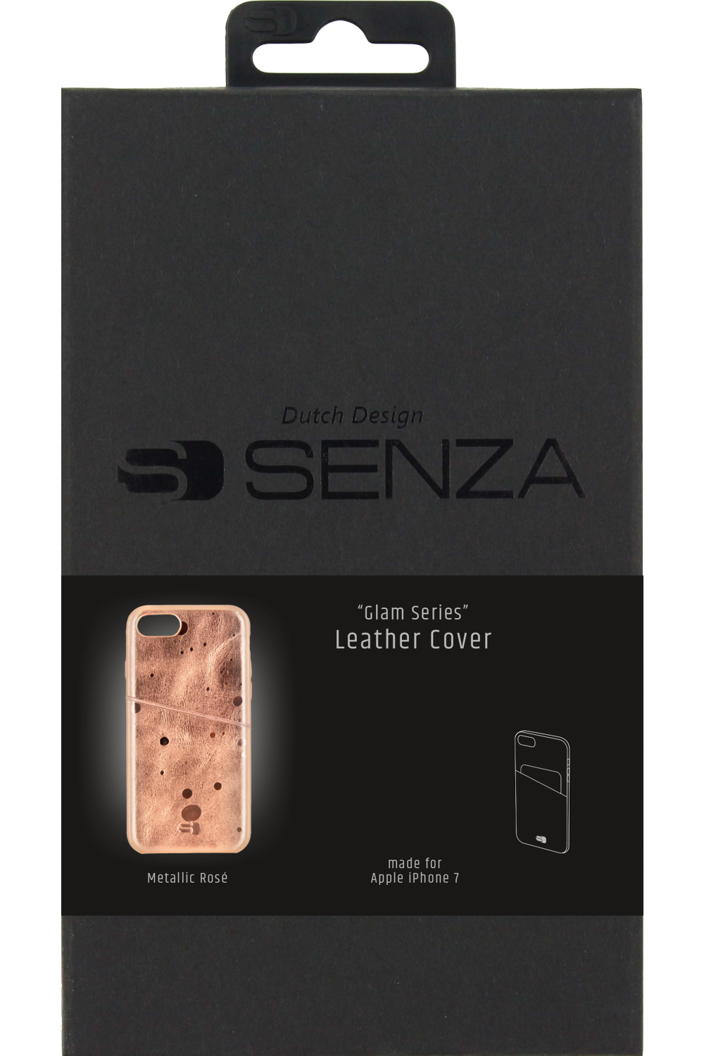 Senza Glam Leather Cover With Card Slot Apple Iphone 7/8/Se (2020/2022) Metallic Rosé - Afbeelding 3
