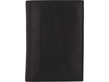Senza Pure Leather Card Holder Deep Black