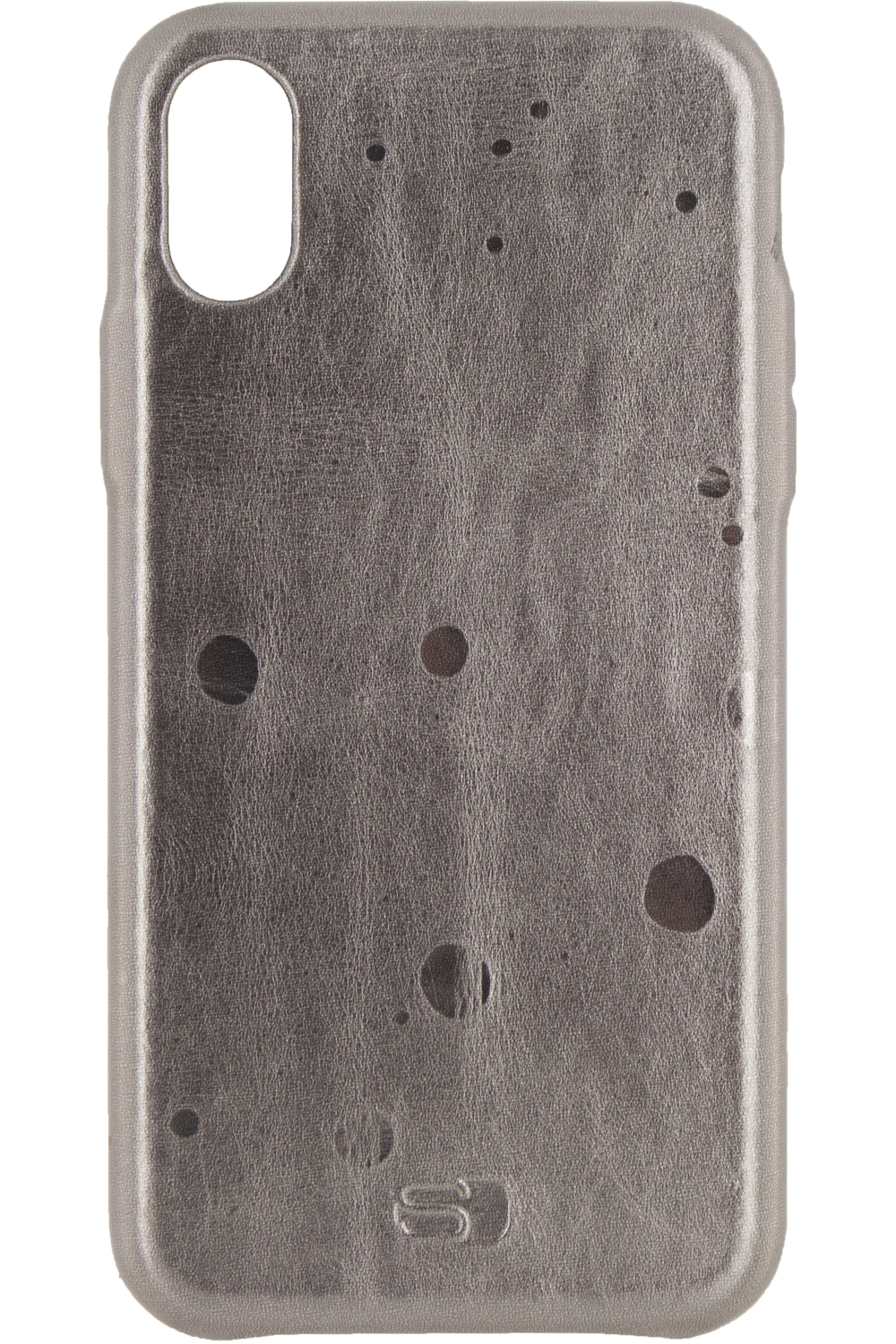 Senza Glam Leather Cover Apple Iphone X/Xs Metallic Grey