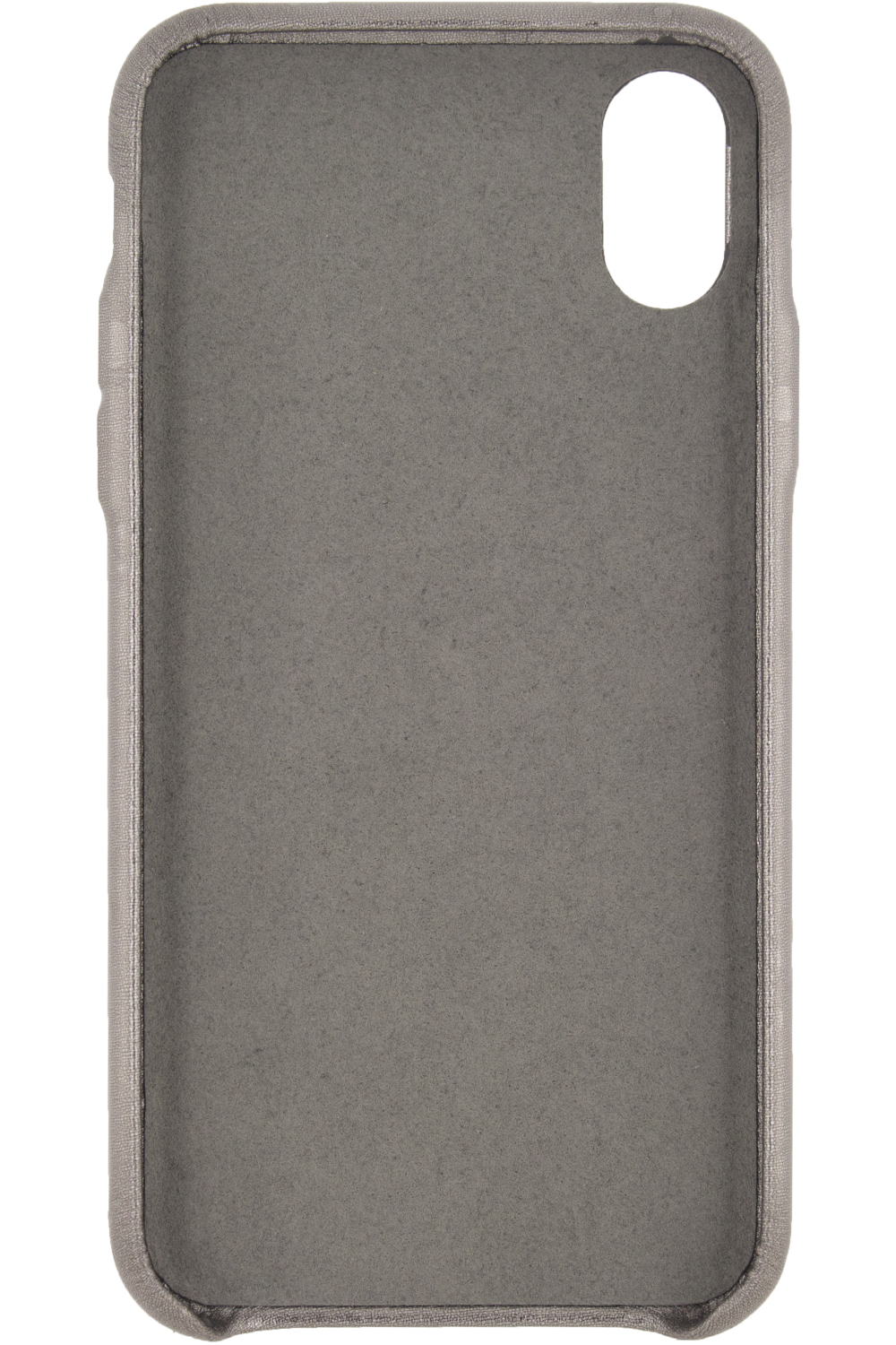 Senza Glam Leather Cover With Card Slot Apple Iphone X/Xs Metallic Grey - Afbeelding 2