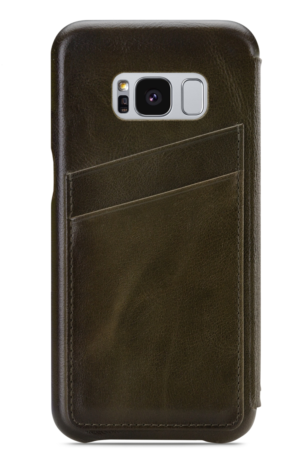 Senza Desire Skinny Leather Wallet Samsung Galaxy S8 Burned Olive - Afbeelding 2