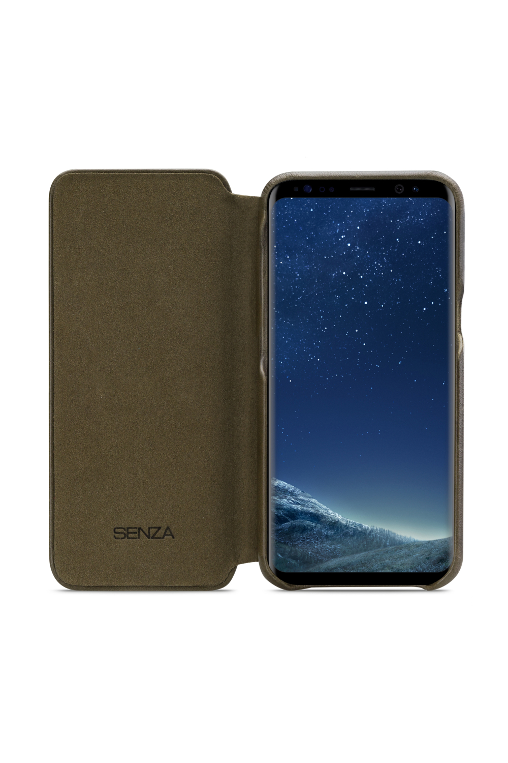 Senza Desire Skinny Leather Wallet Samsung Galaxy S8 Burned Olive - Afbeelding 3