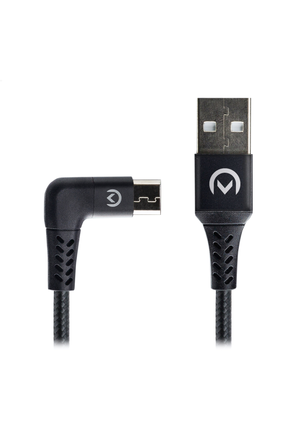 Mobilize Strong Nylon 90° Cable Micro Usb 1.5M. 12W Black
