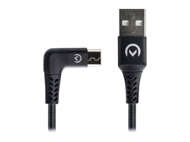 Mobilize Strong Nylon 90° Cable Micro Usb 1.5M. 12W Black