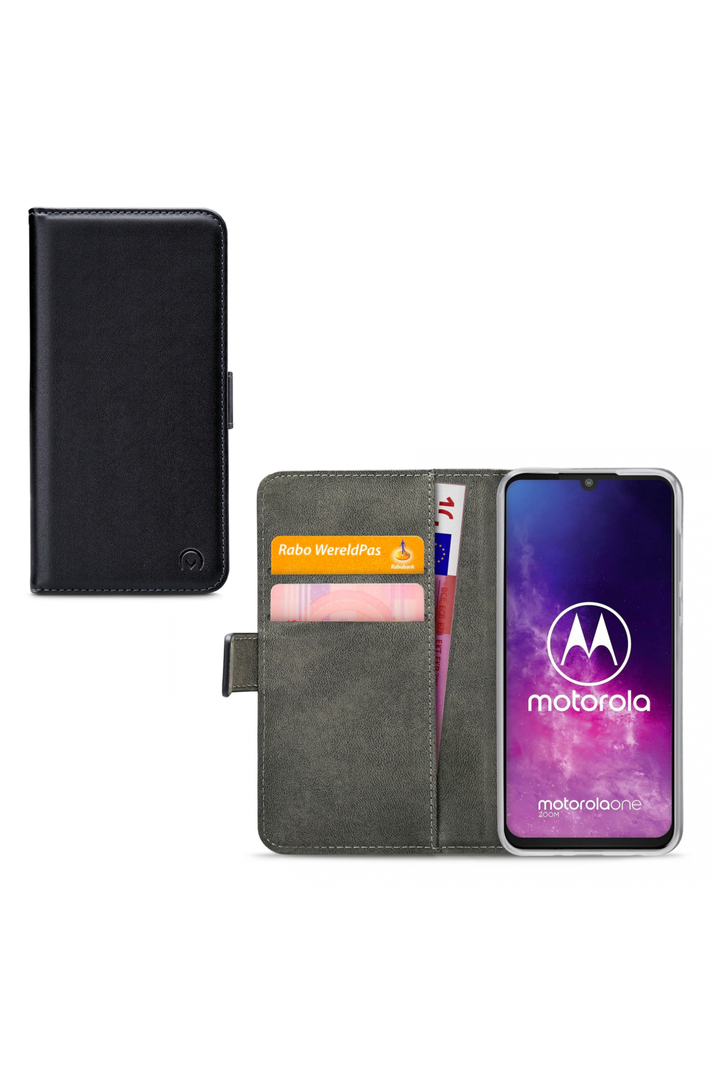 Mobilize Classic Gelly Wallet Book Case Motorola Moto One Zoom Black