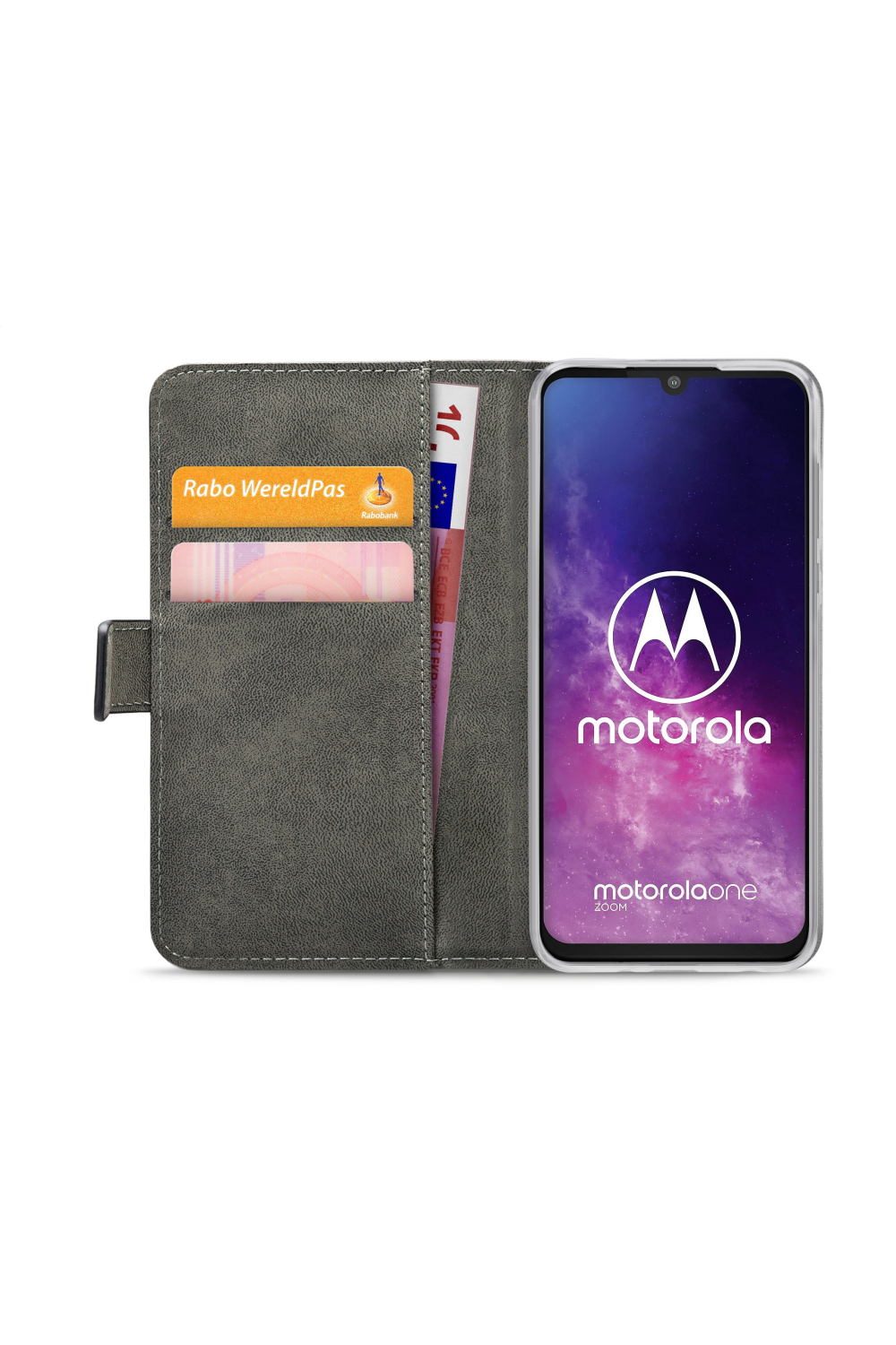 Mobilize Classic Gelly Wallet Book Case Motorola Moto One Zoom Black - Afbeelding 4