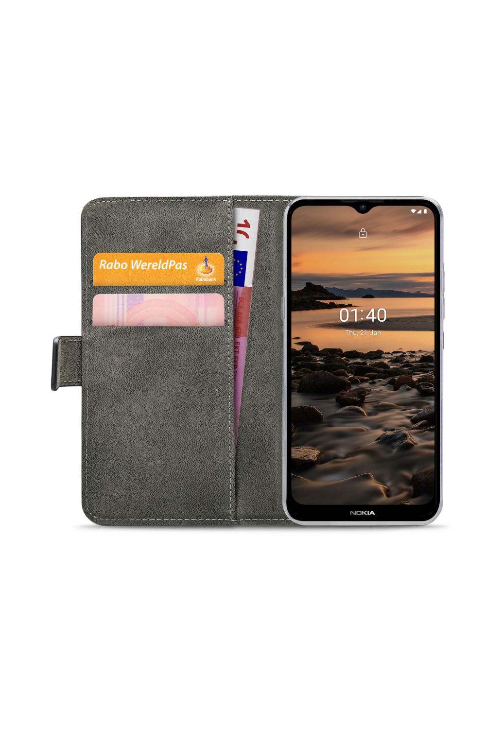 Mobilize Classic Gelly Wallet Book Case Nokia 1.4 Black - Afbeelding 4