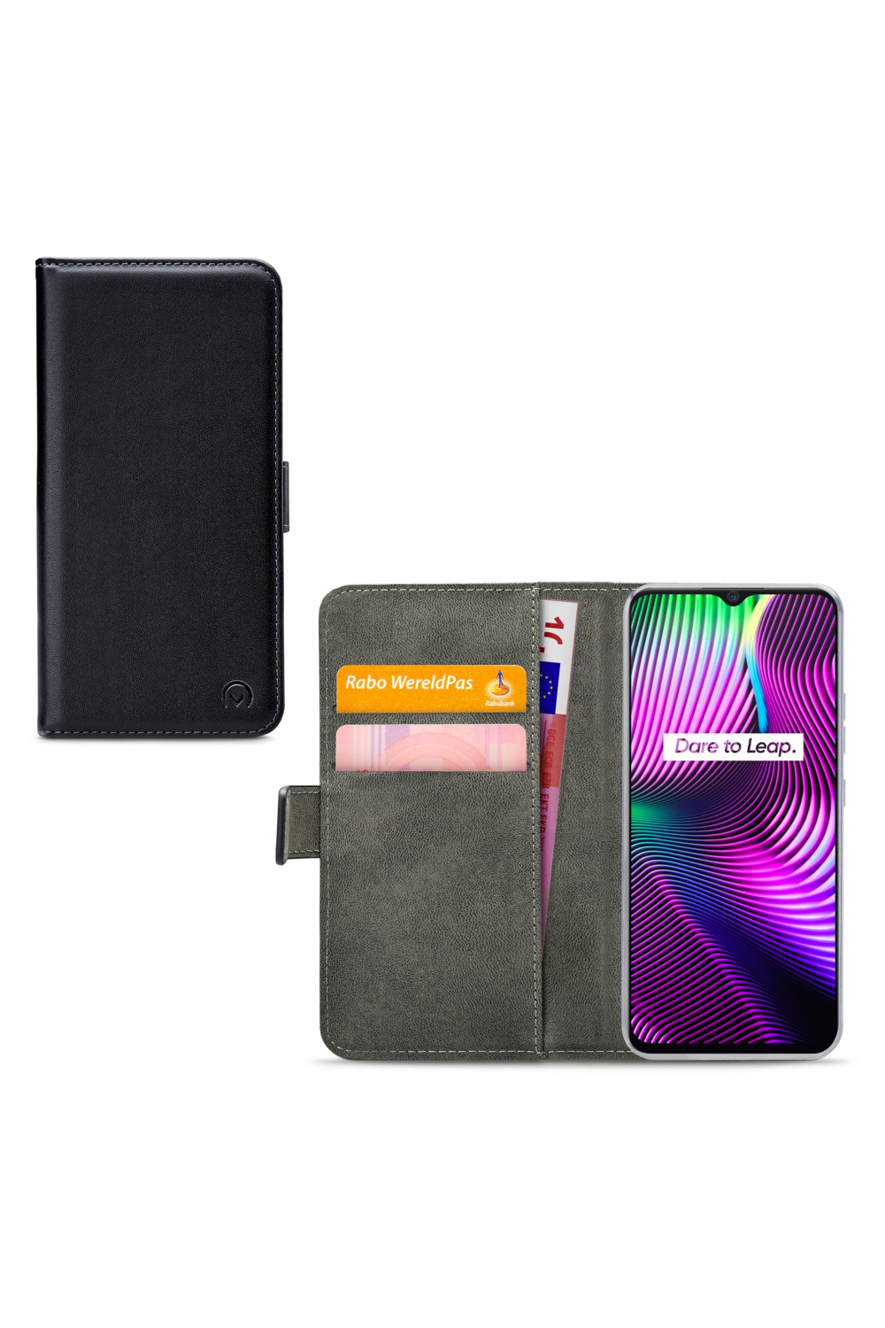 Mobilize Classic Gelly Wallet Book Case Realme 7I/C12/C15 Black