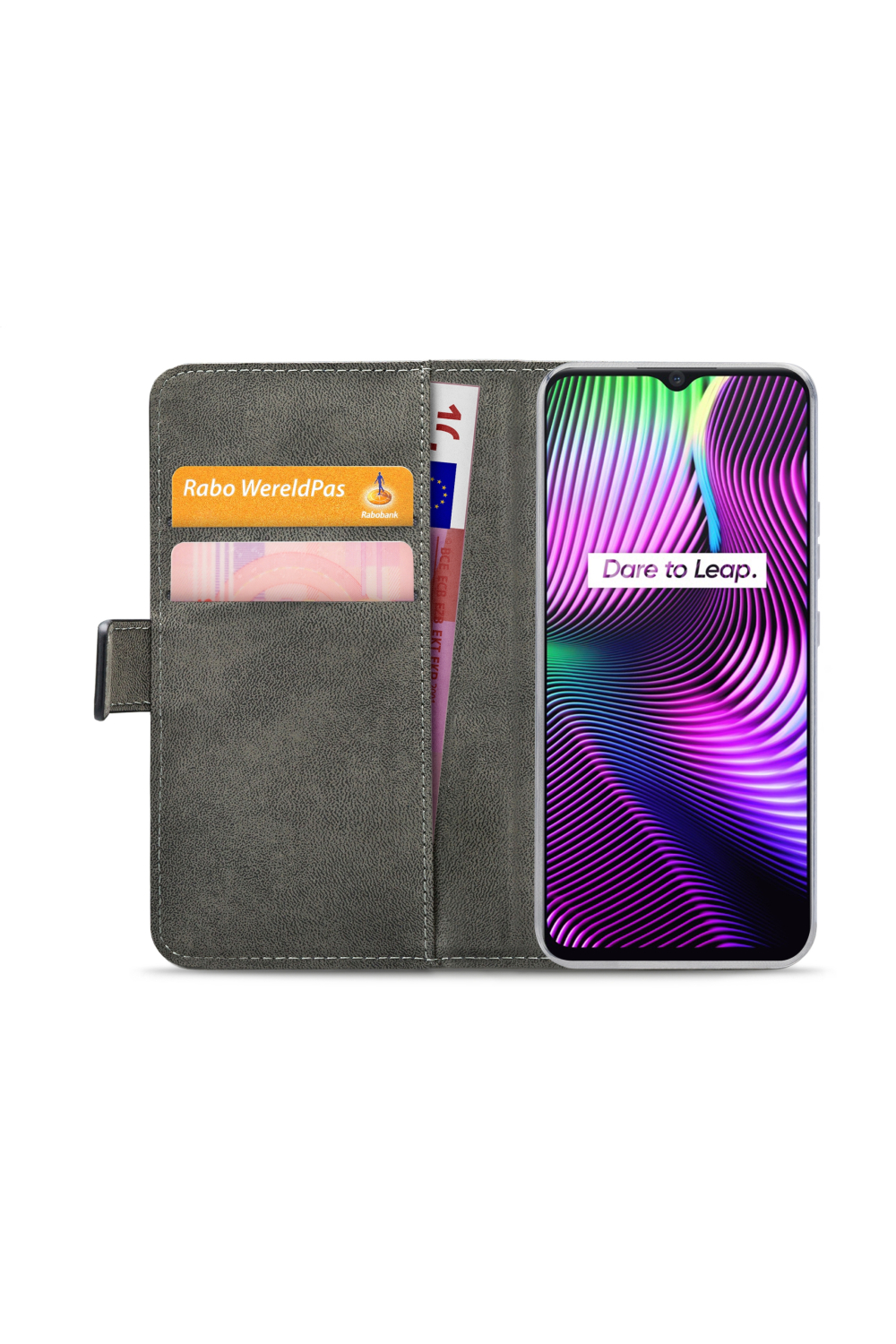Mobilize Classic Gelly Wallet Book Case Realme 7I/C12/C15 Black - Afbeelding 4