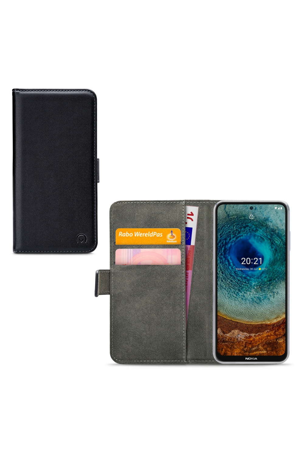 Mobilize Classic Gelly Wallet Book Case Nokia X10/X20 Black