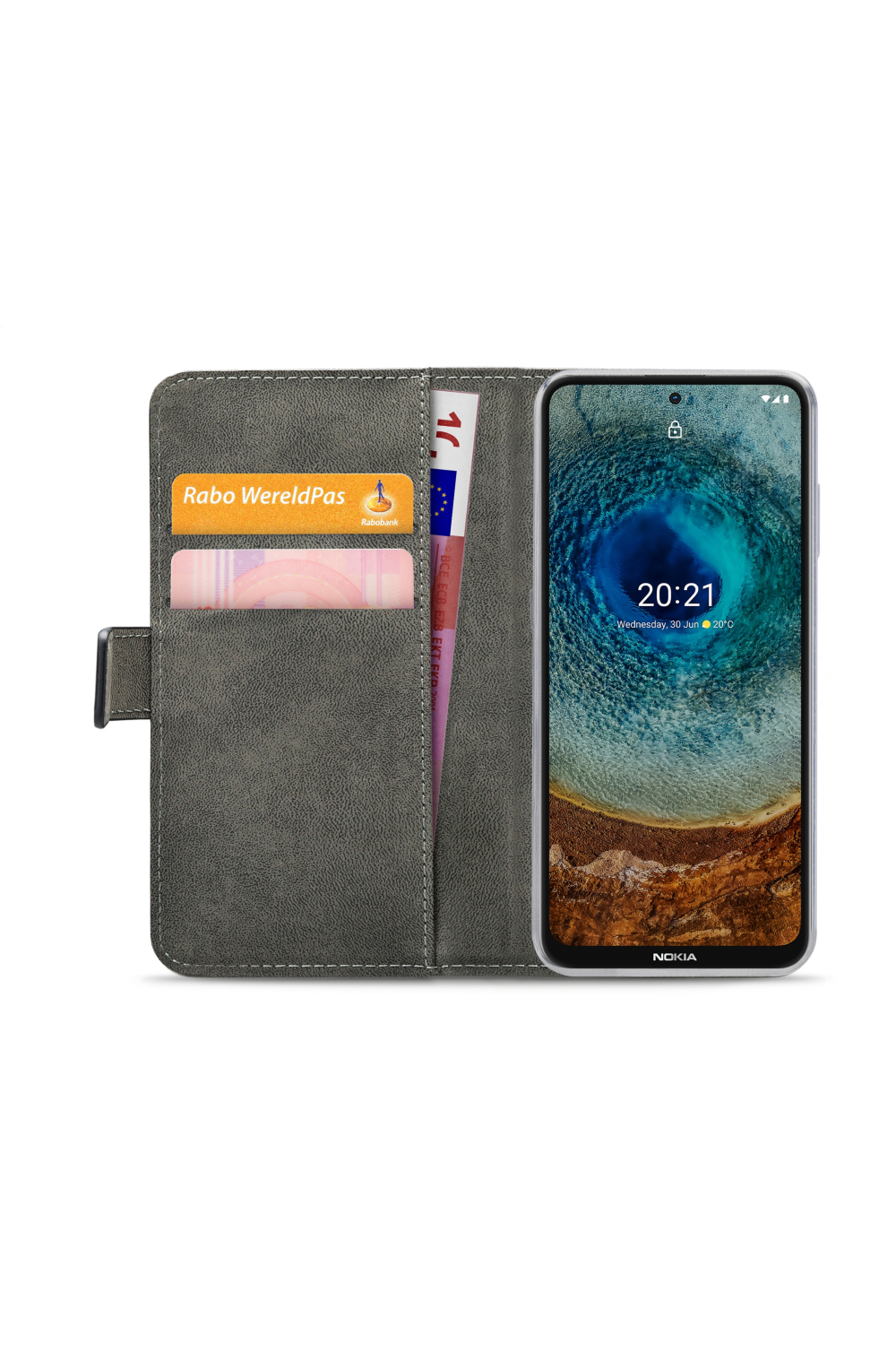 Mobilize Classic Gelly Wallet Book Case Nokia X10/X20 Black - Afbeelding 4