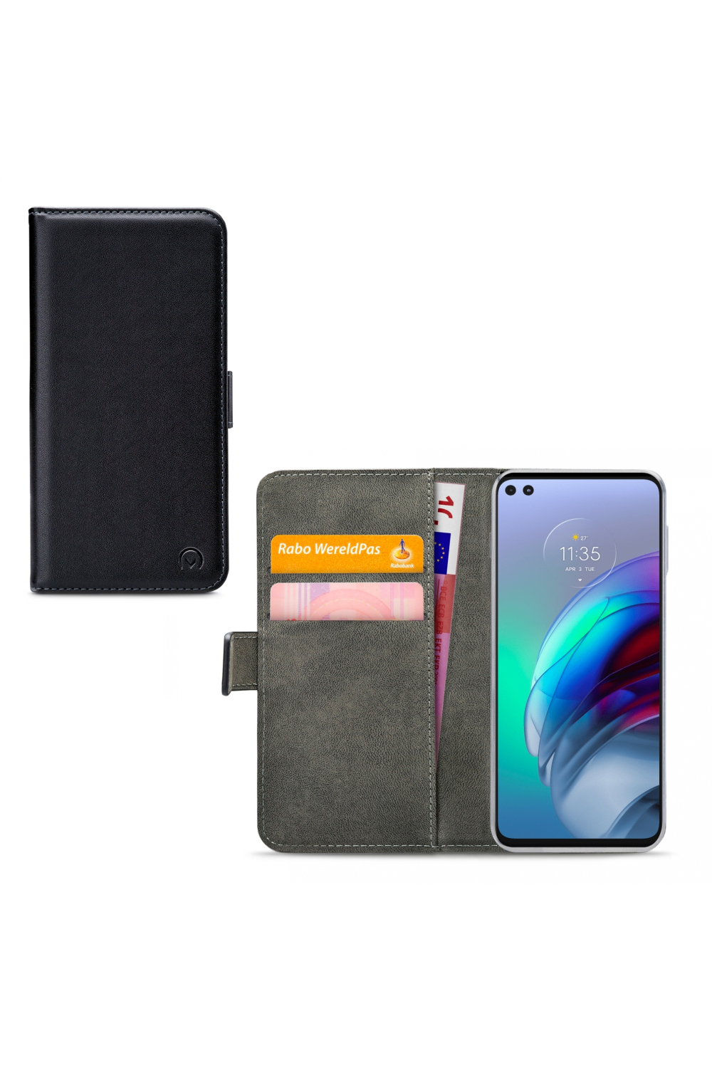 Mobilize Classic Gelly Wallet Book Case Motorola Moto G100 Black