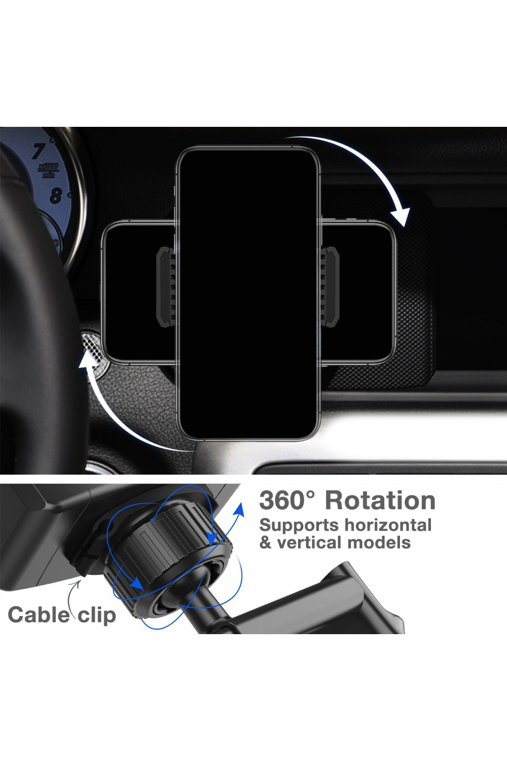 Mobilize Universal Car Holder For Round Air Vent Black - Afbeelding 7