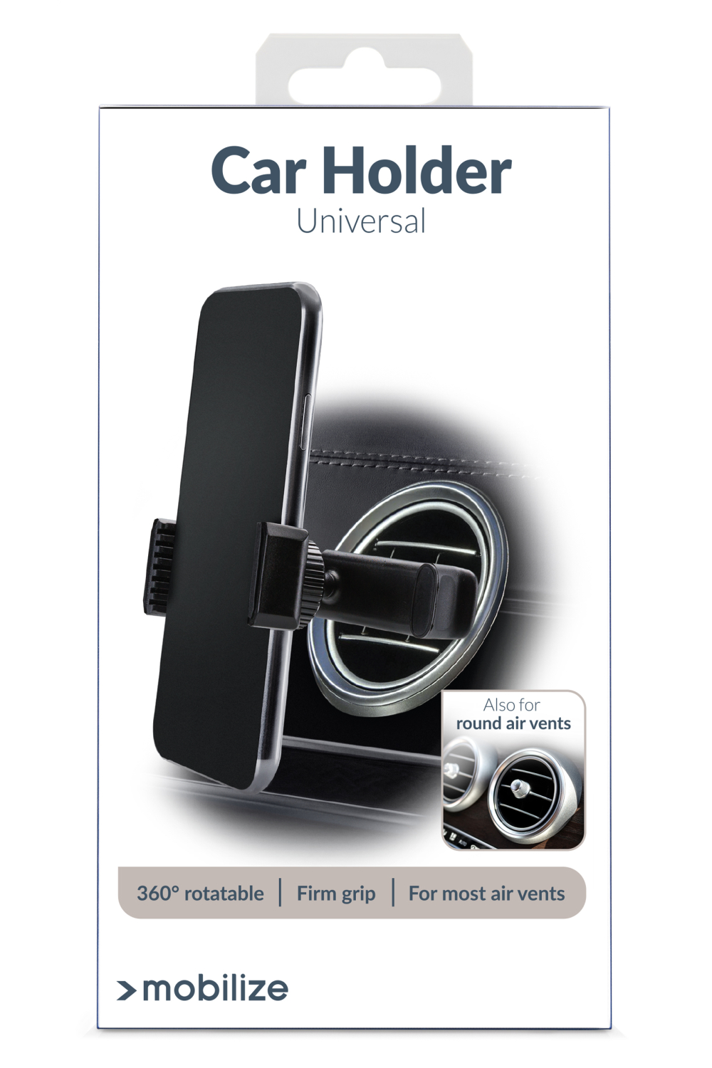 Mobilize Universal Car Holder For Round Air Vent Black - Afbeelding 9