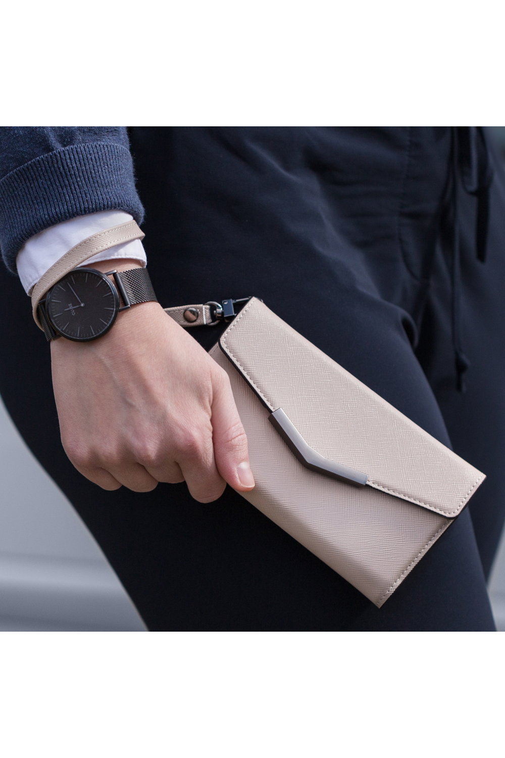 Mobilize 2In1 Elegant Magnet Clutch Apple Iphone 13 Mini Beige Snake - Afbeelding 8