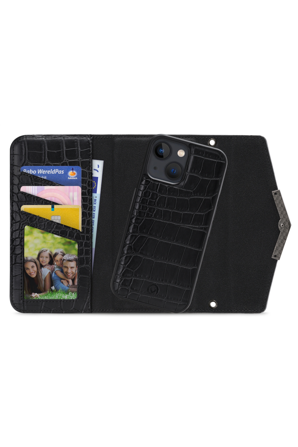 Mobilize 2In1 Elegant Magnet Clutch Apple Iphone 13 Mini Black Croco - Afbeelding 2