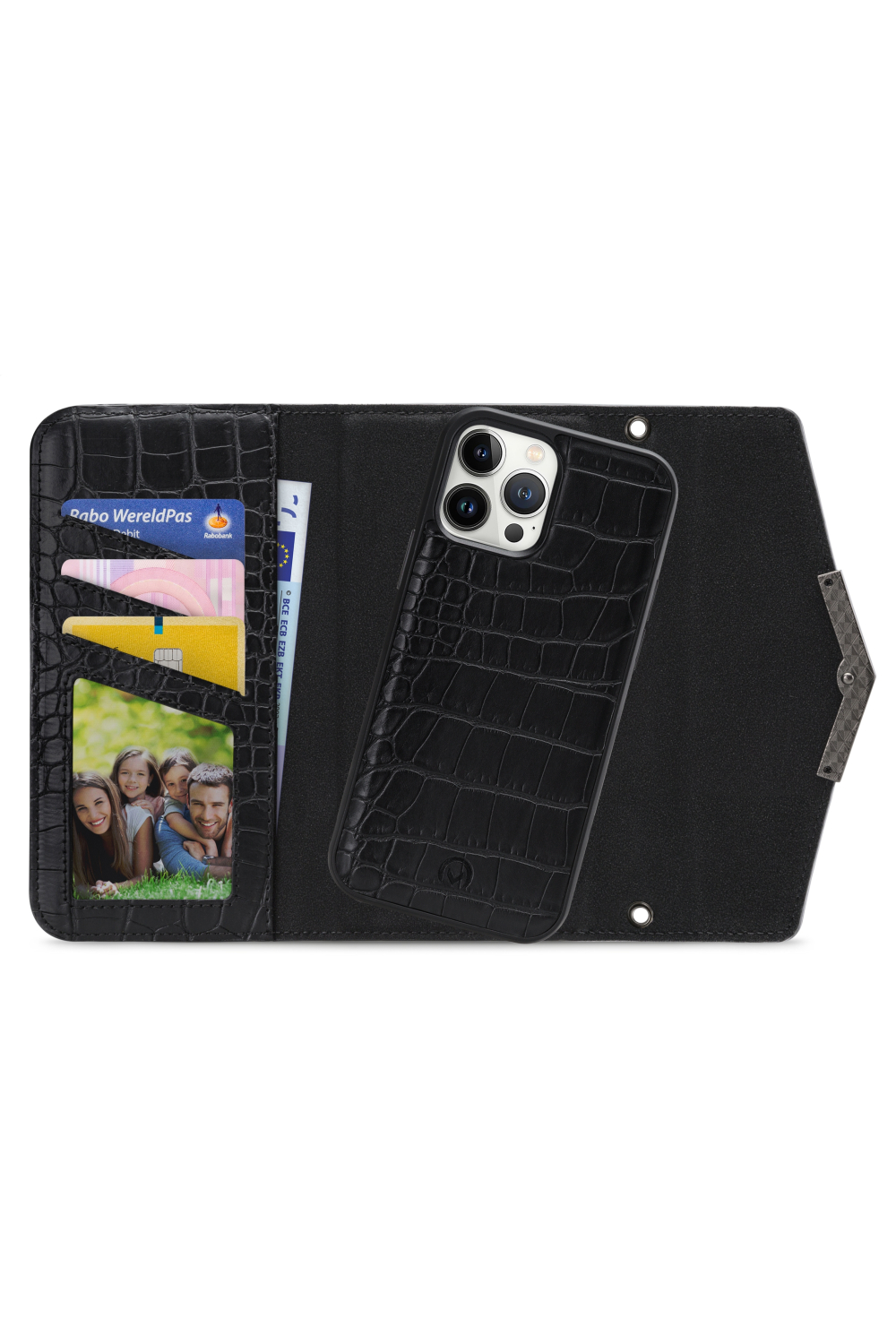 Mobilize 2In1 Elegant Magnet Clutch Apple Iphone 13 Pro Max Black Croco - Afbeelding 2