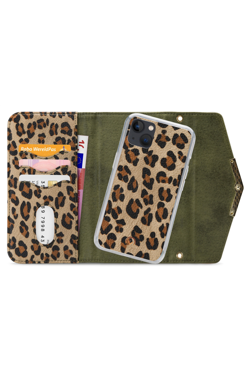 Mobilize 2In1 Gelly Clutch For Apple Iphone 13 Mini Green Leopard - Afbeelding 4
