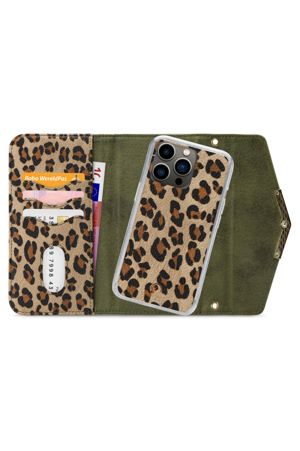 Mobilize 2In1 Gelly Clutch For Apple Iphone 13 Pro Green Leopard - Afbeelding 4