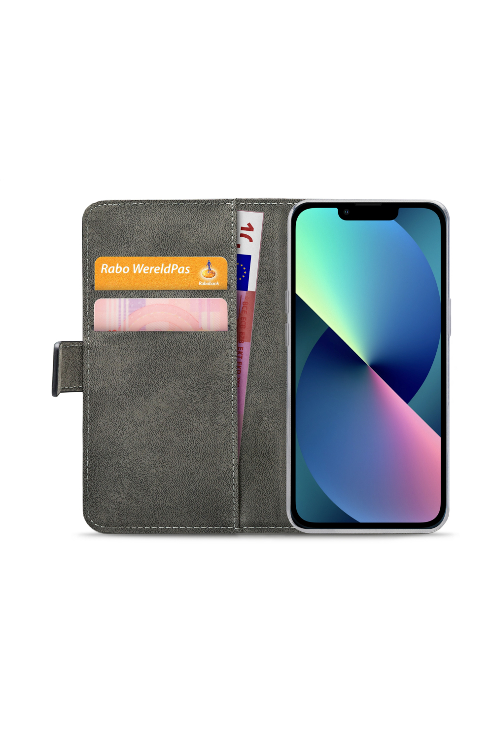 Mobilize Classic Gelly Wallet Book Case Apple Iphone 13 Mini Black - Afbeelding 4