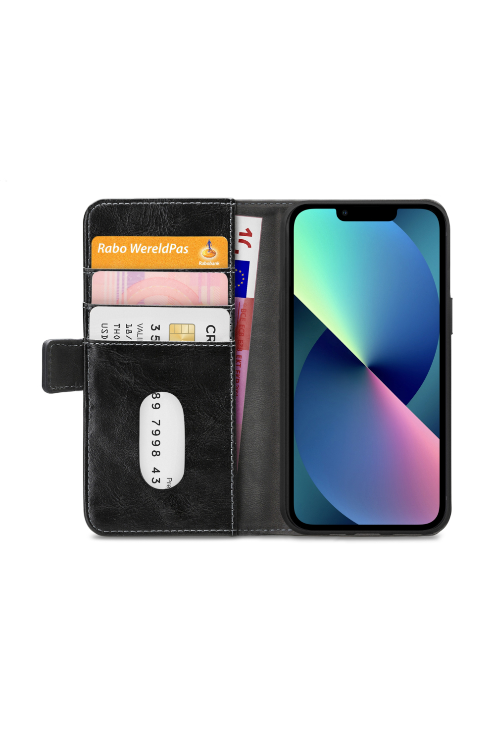 Mobilize Elite Gelly Wallet Book Case Apple Iphone 13 Black - Afbeelding 4