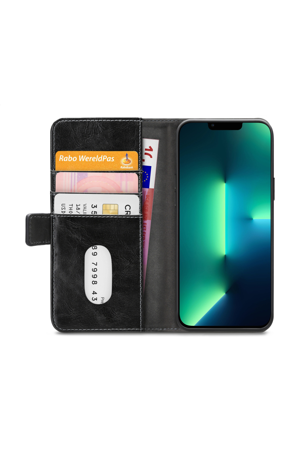 Mobilize Elite Gelly Wallet Book Case Apple Iphone 13 Pro Max Black - Afbeelding 4