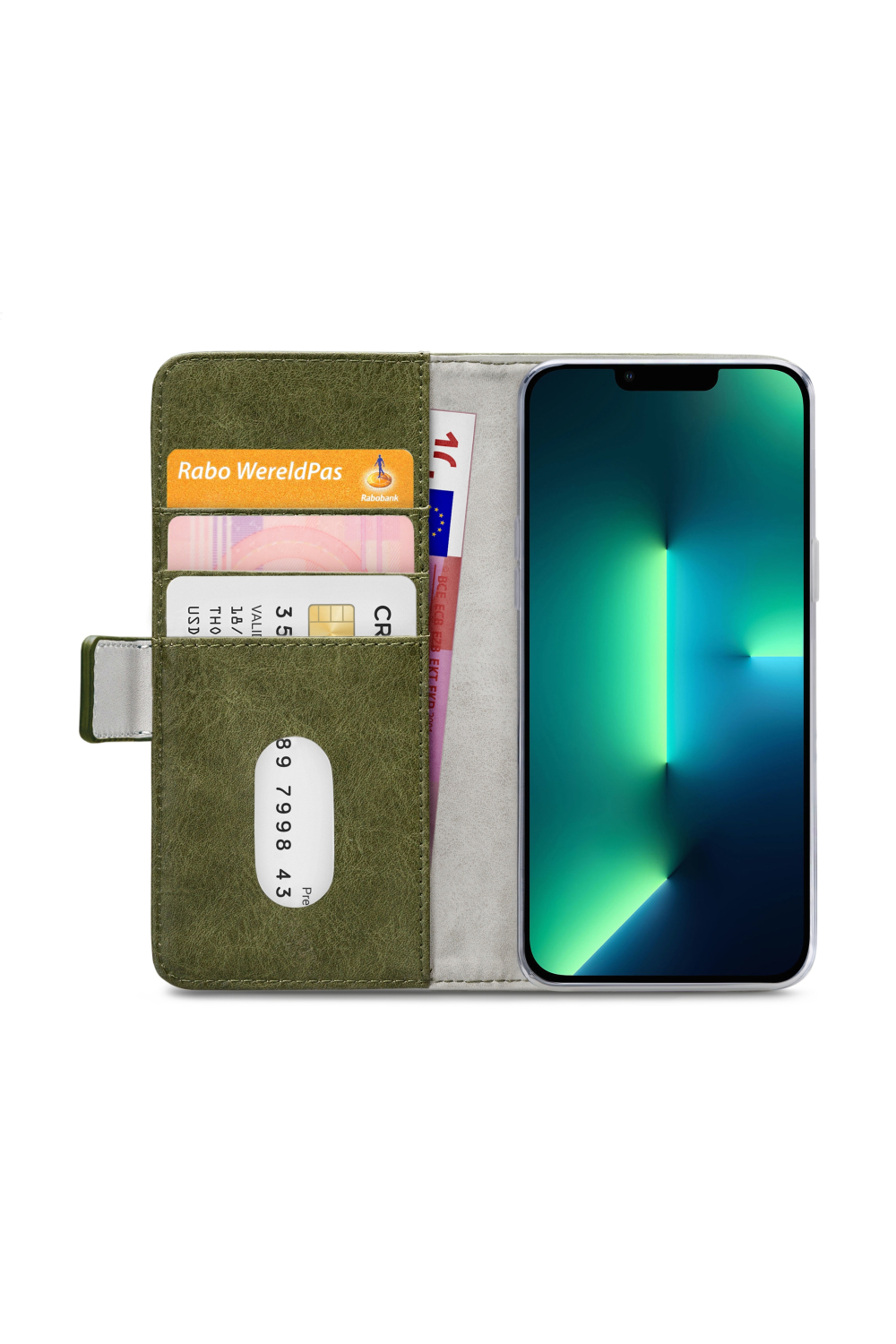 Mobilize Elite Gelly Wallet Book Case Apple Iphone 13 Pro Max Green - Afbeelding 4