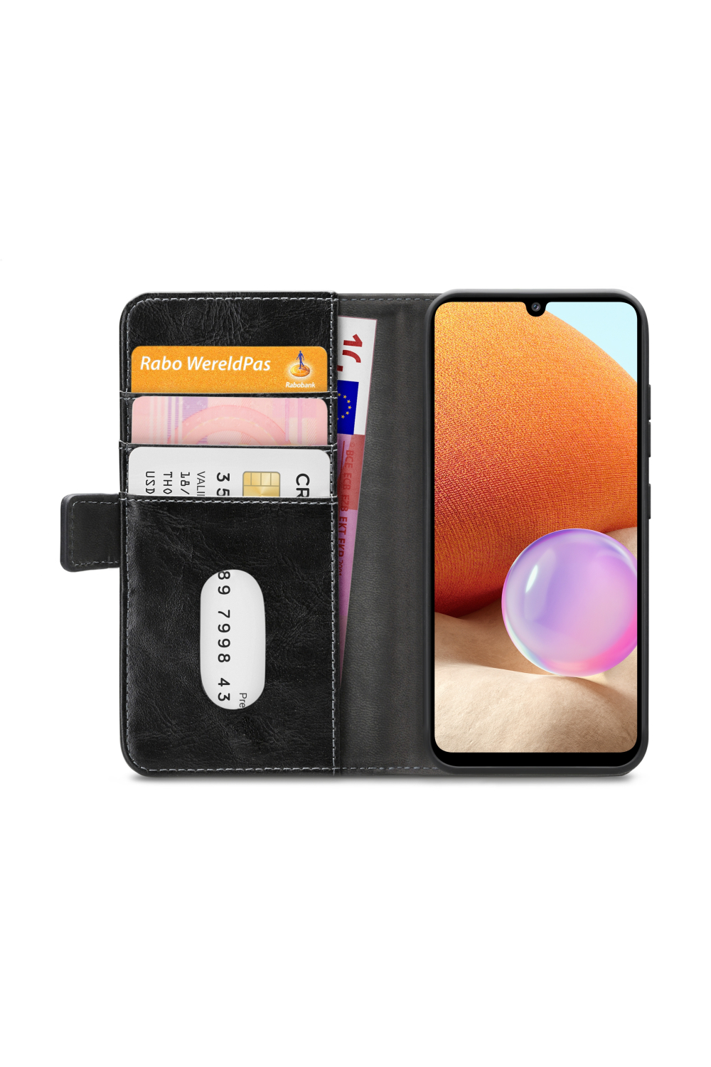 Mobilize Elite Gelly Wallet Book Case Samsung Galaxy A32 4G Black - Afbeelding 4
