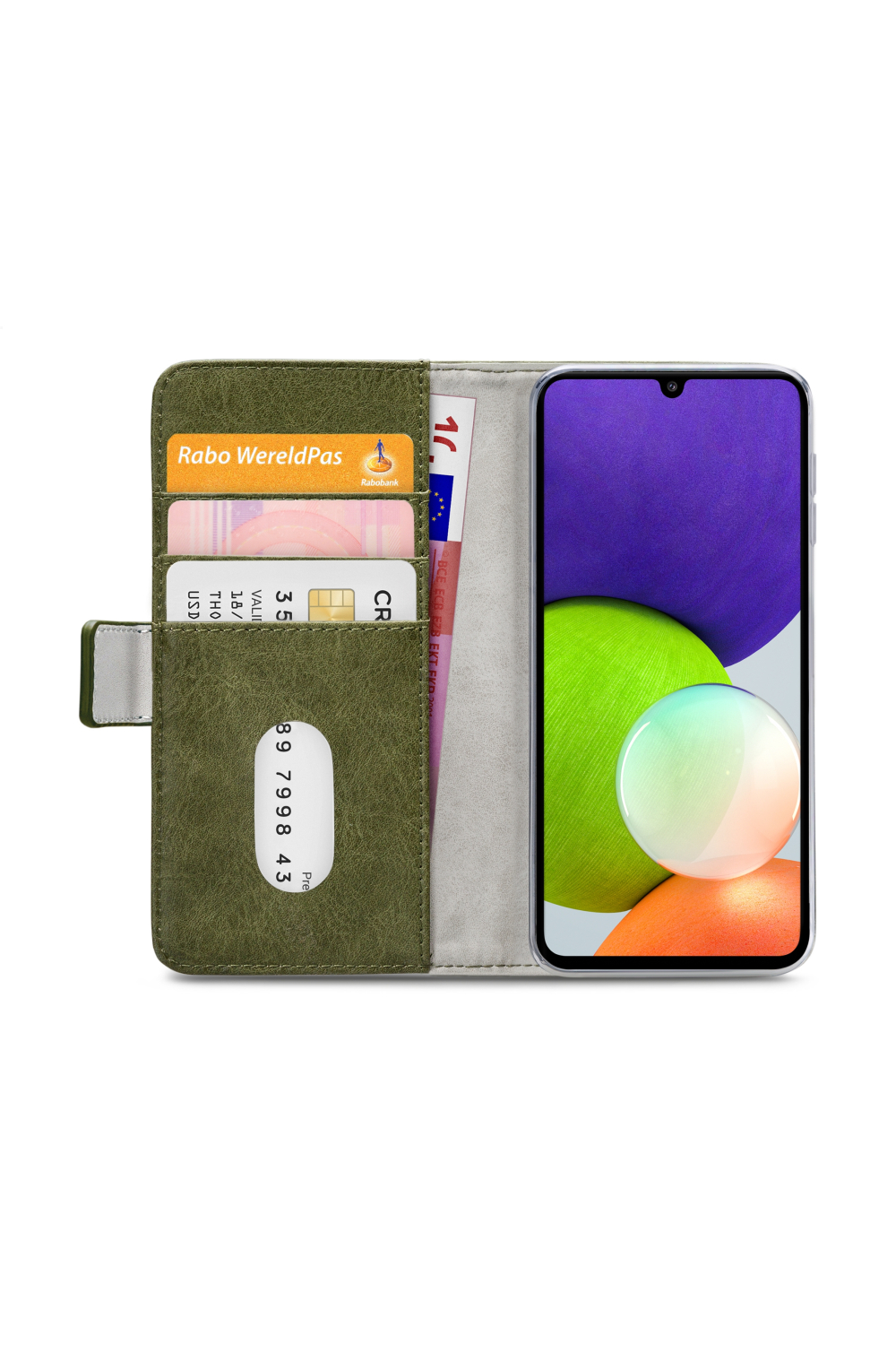 Mobilize Elite Gelly Wallet Book Case Samsung Galaxy A22 4G Green - Afbeelding 4