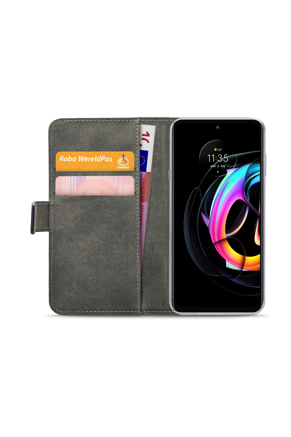Mobilize Classic Gelly Wallet Book Case Motorola Edge 20 Lite Black - Afbeelding 4