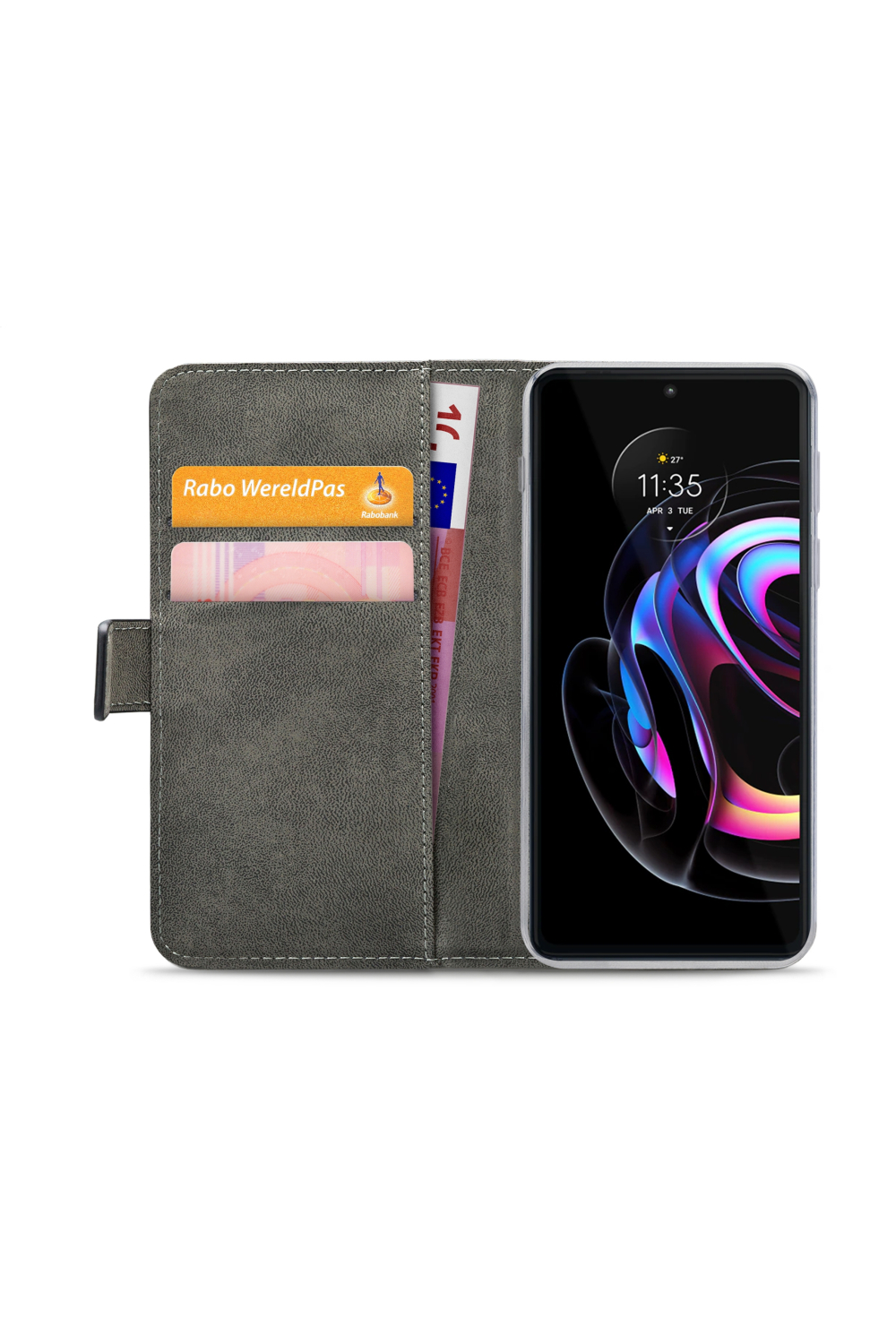 Mobilize Classic Gelly Wallet Book Case Motorola Edge 20 Black - Afbeelding 4