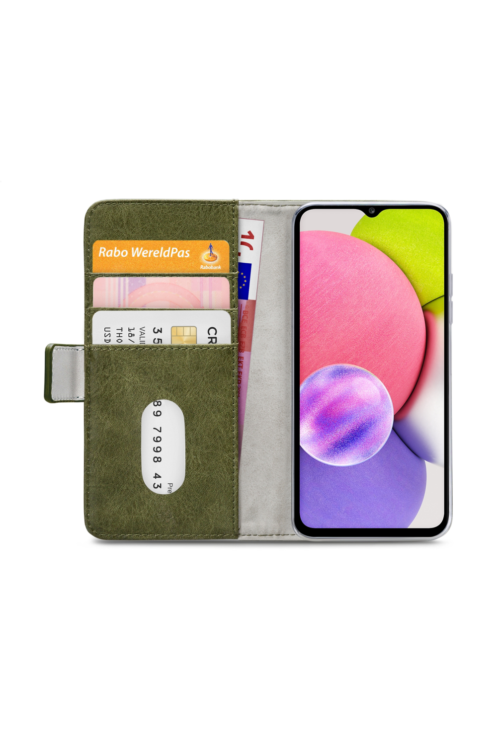 Mobilize Elite Gelly Wallet Book Case Samsung Galaxy A03S Green - Afbeelding 4