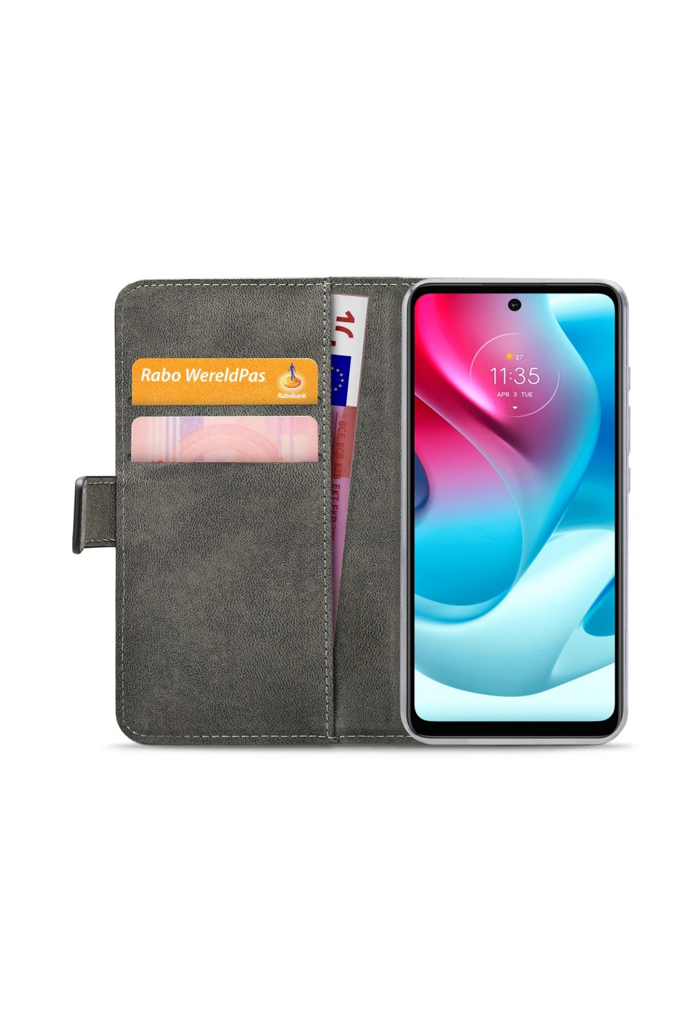 Mobilize Classic Gelly Wallet Book Case Motorola Moto G60S Black - Afbeelding 4