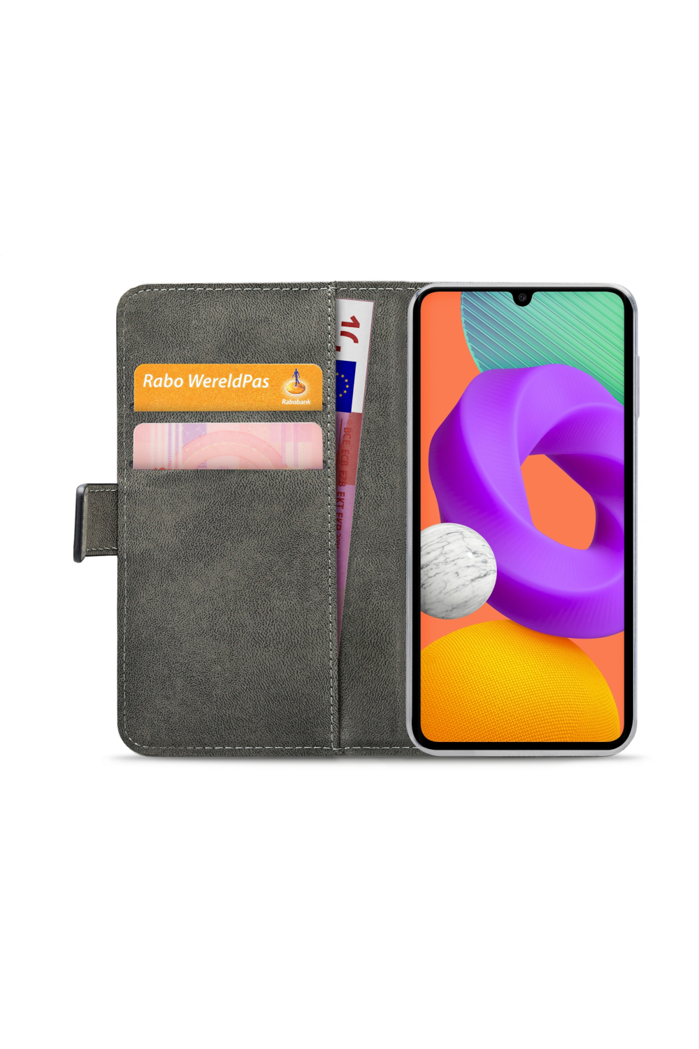Mobilize Classic Gelly Wallet Book Case Samsung Galaxy M22/M32 Black - Afbeelding 4