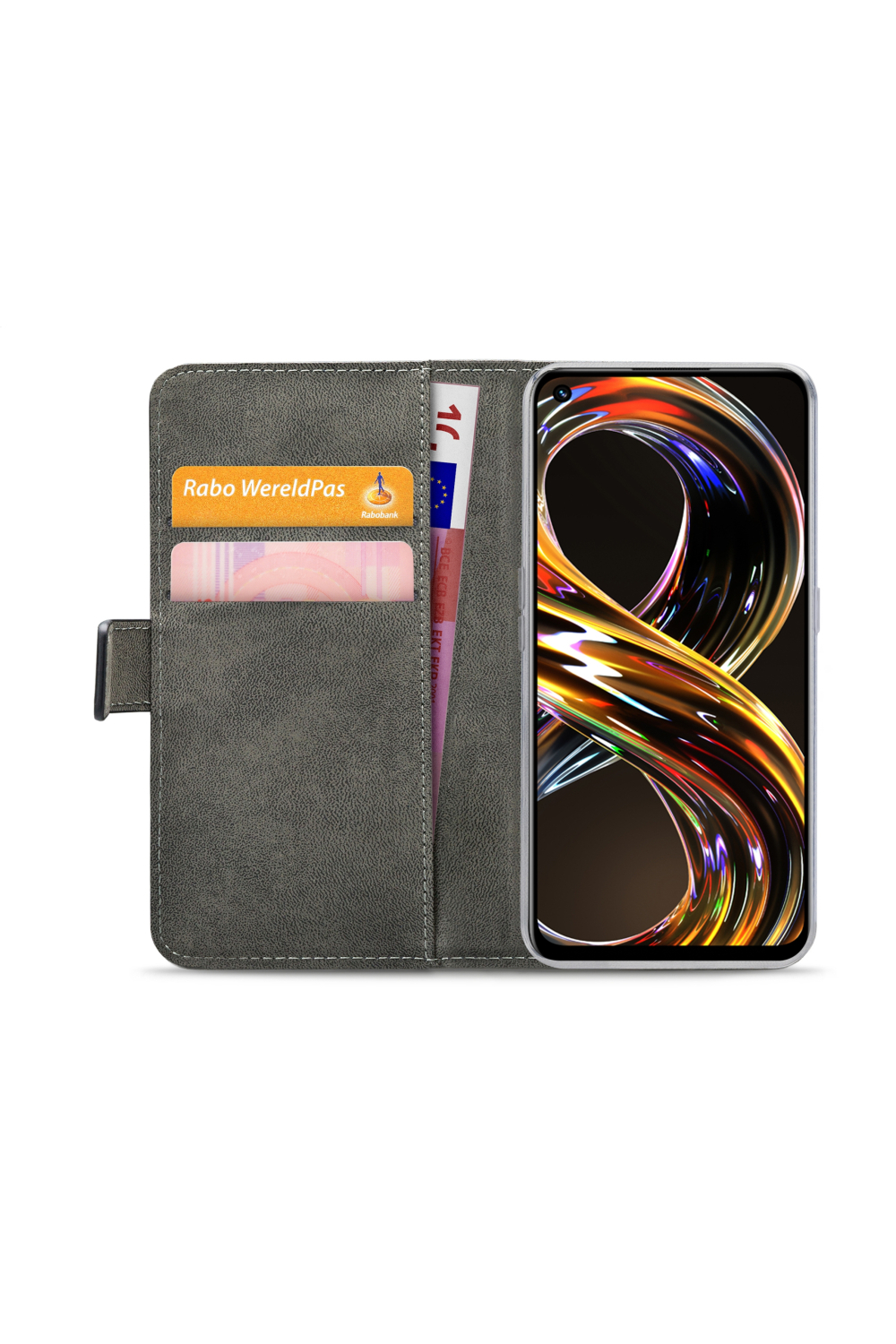 Mobilize Classic Gelly Wallet Book Case Realme 8I/Narzo 50 Black - Afbeelding 4
