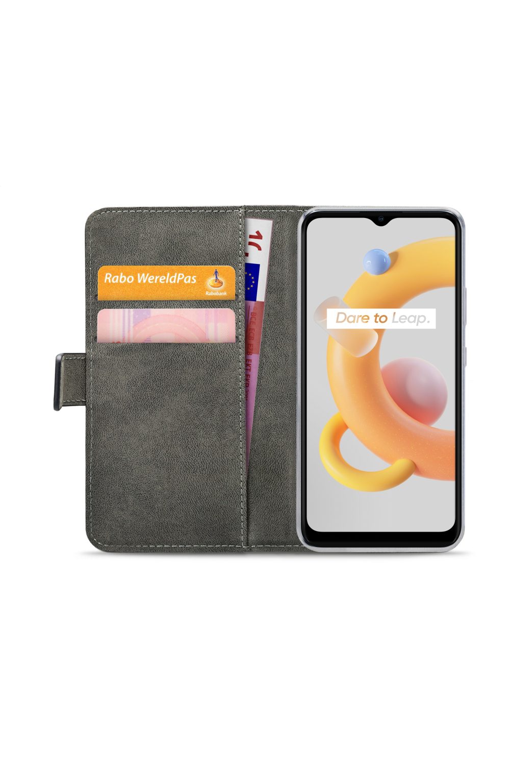 Mobilize Classic Gelly Wallet Book Case Realme C11 (2021) Black - Afbeelding 4