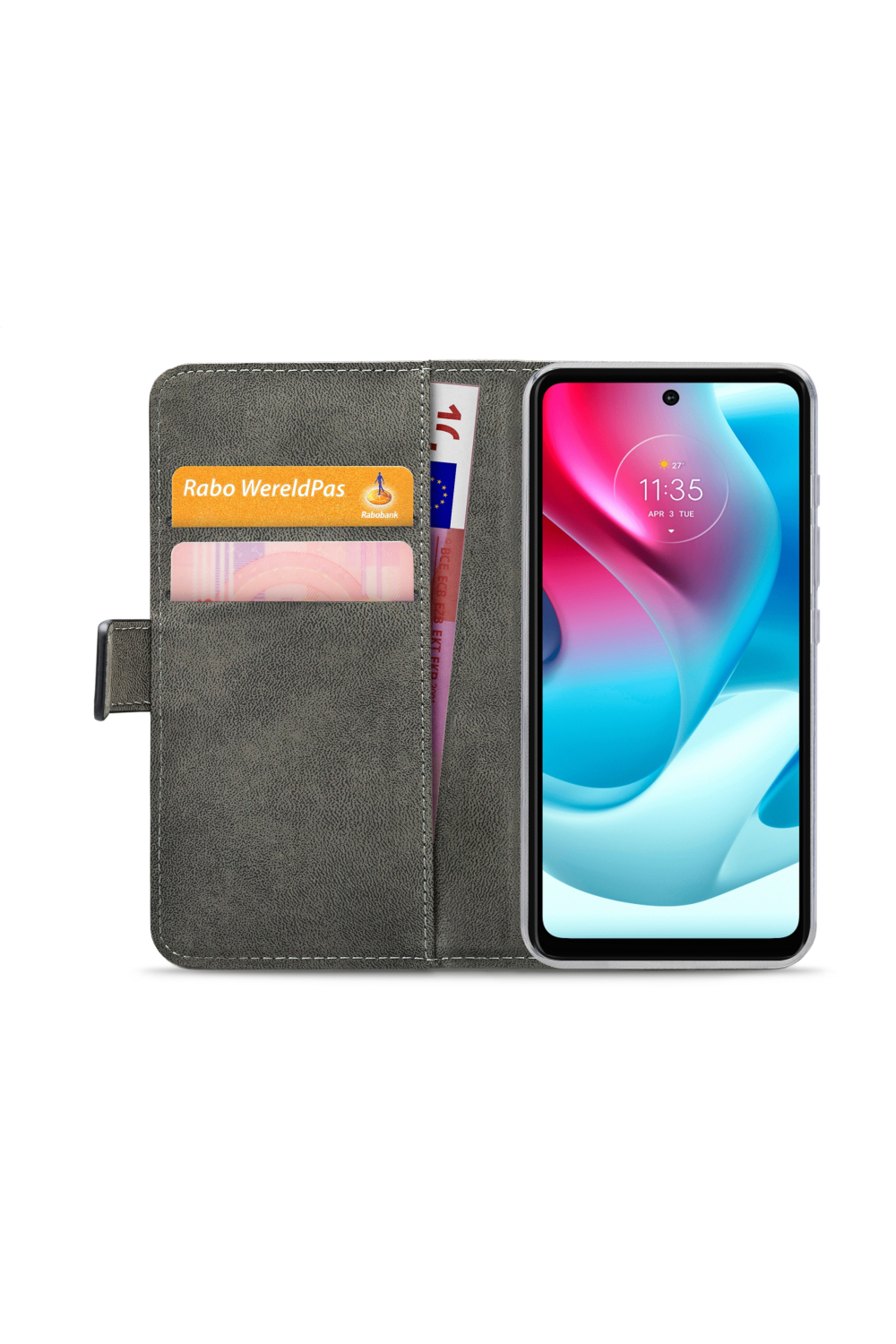 Mobilize Classic Gelly Wallet Book Case Motorola Moto G60 Black - Afbeelding 4