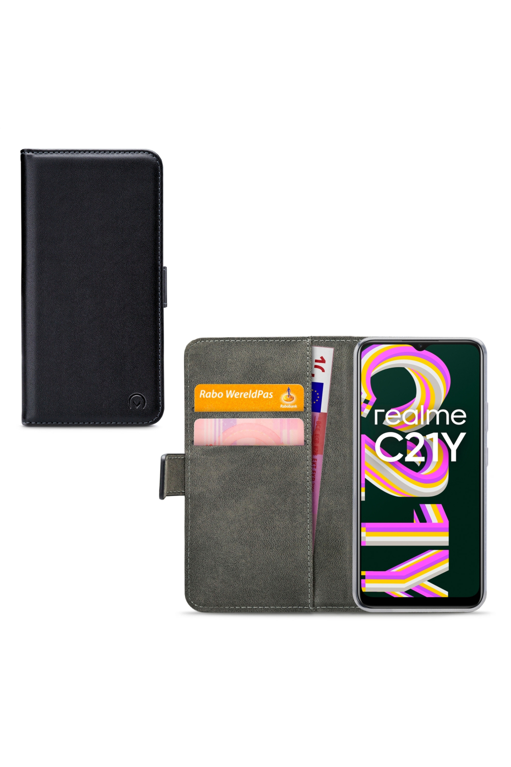 Mobilize Classic Gelly Wallet Book Case Realme C21Y Black